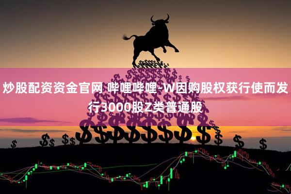 炒股配资资金官网 哔哩哔哩-W因购股权获行使而发行3000股Z类普通股