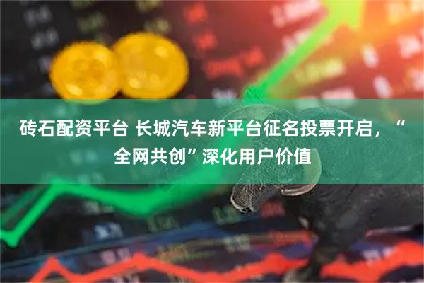 砖石配资平台 长城汽车新平台征名投票开启，“全网共创”深化用户价值